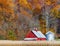 Autumn Red Barn and Hillside