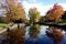 Autumn Reflection Pond Trio