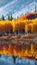 Autumn Reflection of Trees wallpapers for I pad, Notebook cover, I phone, tab mobile high quality images.