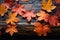 Autumn reflections Wet maple branches showcase vibrant autumn colors