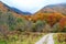 Autumn road Rila mountains