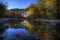 Autumn at Roark Bluff in Steel Creek Campground along the Buffalo River located in the Ozark Mountains, Arkansas