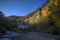 Autumn at Roark Bluff in Steel Creek Campground along the Buffalo River located in the Ozark Mountains, Arkansas