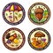 Autumn round drink coasters