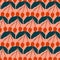 Autumn rowan berries seamless pattern. Vector EPS