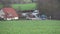 Autumn, rustic mountain landscape, crossroads, traffic lights.Rainy day.Germany.