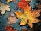 Autumn\\\'s Delight: A Colorful Canopy of Fallen Leaves and Glisten