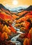 Autumn\\\'s Majestic Symphony: A Breathtaking River Journey through