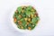 Autumn salad with pumpkin , spinach , chickpea and sesame