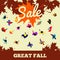 Autumn sale, great fall, vector illustration