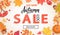 Autumn sale, just now banner with discount.