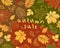 Autumn sale. Promotional background with autumn leaves.