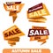 Autumn sale. Sale label price tag banner badge template sticker