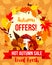 Autumn sale special offer poster template design