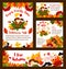 Autumn sale vector web banners and posters