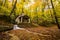 Autumn in Sant Marti del Corb church, La Garrotxa, Spain