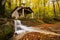 Autumn in Sant Marti del Corb church, La Garrotxa, Spain