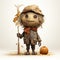 Autumn Scarecrow: Expressive 3d Artwork With Charming Anime Characters