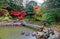 Autumn scenery of a beautiful Japanese garden in Katsura Imperial Villa  Royal Park