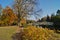 Autumn scenery - bridge in the park