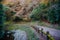 Autumn scenery forest at Minoo waterfall, Osaka, Japan