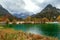 Autumn scenery at lake Jasna-Slovenia