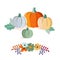 Autumn seamles backgrounds setAutumn harvest and Thanksgiving Day poster design