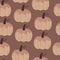 Autumn seamless pattern with cartoon pumpkins. season. nature theme.