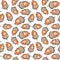 Autumn seamless pattern with hand-drawn forest acorns. It can be used as background, print, textile design, notebooks, phone cases