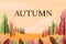 Autumn season background with fall scenery