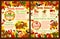 Autumn season celebration poster template set