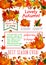 Autumn season leaf, fall harvest vegetable poster