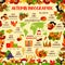 Autumn season nature infographic template design