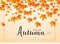 Autumn seasonal background with falling leaves