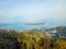 Autumn Serenity: Leifeng Pagoda\\\'s Vista of West Lake and Mountain Range