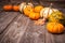 Autumn still life with pumpkins and leaves
