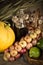 Autumn Still-life with vegetables in rural style