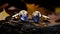 Autumn Style Cufflinks With Tanzanite Stone - High Quality Photography