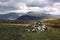 Autumn sunlight on the Cumbrian Mountains