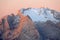 Autumn sunrise colors over Marmolada Peak - 3343 meters.