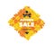Autumn Super Sale banner with leaves.