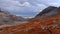 Autumn in the Swiss Alps. Gemmi Pass 2,270 m / 7,448 ft near Leukerbad, canton of Valais, Switzerland.