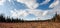 Autumn in Taiga Forest With Massive Clouds