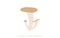 Autumn taste, simple illustration of mushroom oyster mushroom.