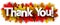 Autumn thank you sign with color maple leaves