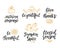 Autumn and Thanksgiving Day hand written lettering and doodle set, isolated on white
