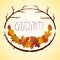 Autumn theme  vector frame - vector