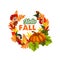 Autumn Time Hello Fall vector greeting poster