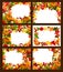 Autumn time leaf and harvest vector posters