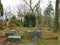 Autumn time in the old abandoned and ransacked Jewish cemetery